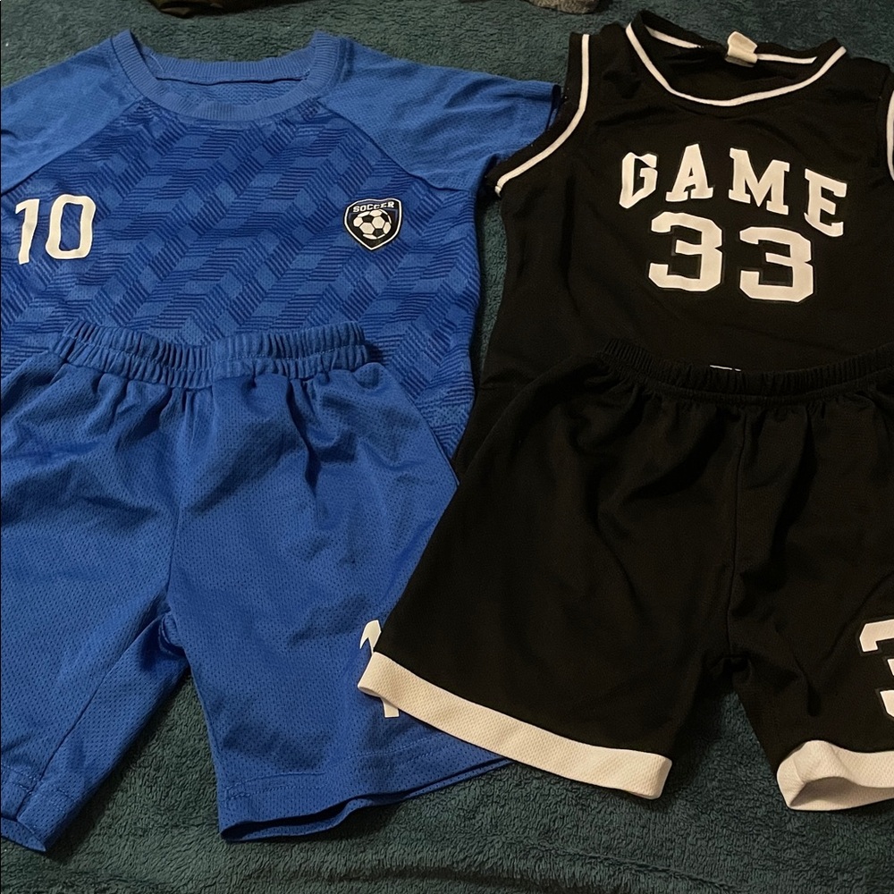 SHEIN Kids Matching Sets in Blue and Black
